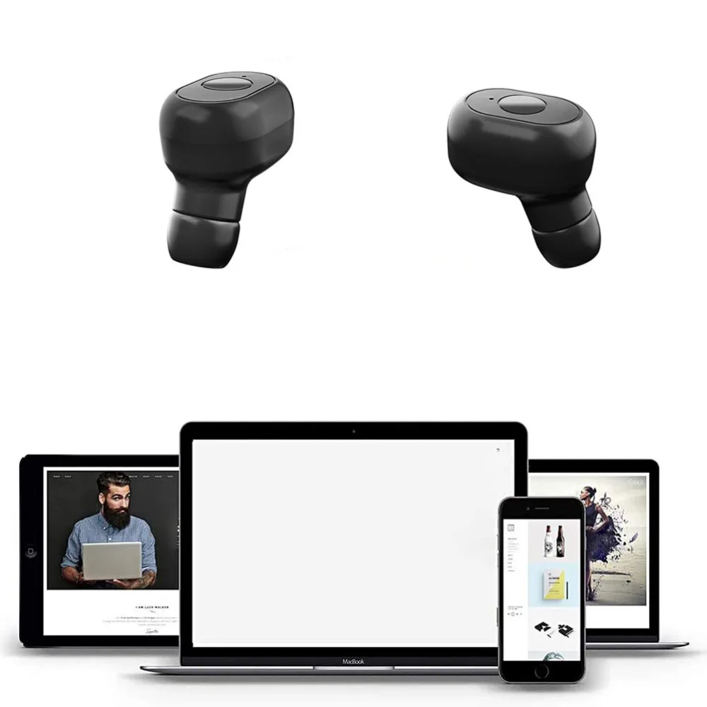 

1 Set Earbuds Chic Safe Charging Case In-ear Headset Earphone Wireless Earbud