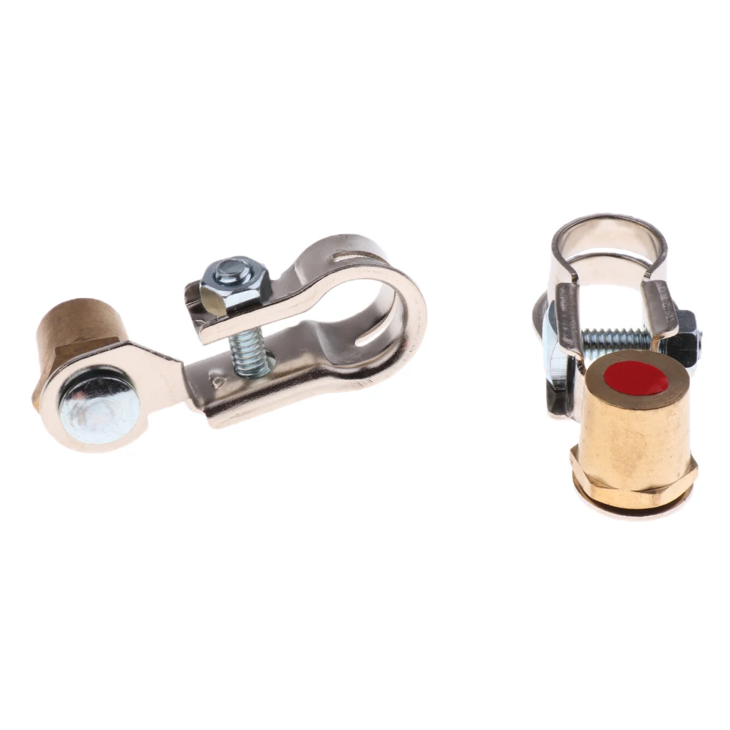 Set Of 2 Adjustable Positive Negative Car Battery Terminal Clamp Clips