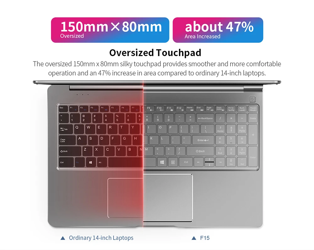 Teclast F15 Windows 10 Laptop 15.6 inch 1920x1080 FHD Intel Gemini Lake N4100 8GB RAM 256GB SSD Notebook Backlit Keyboard