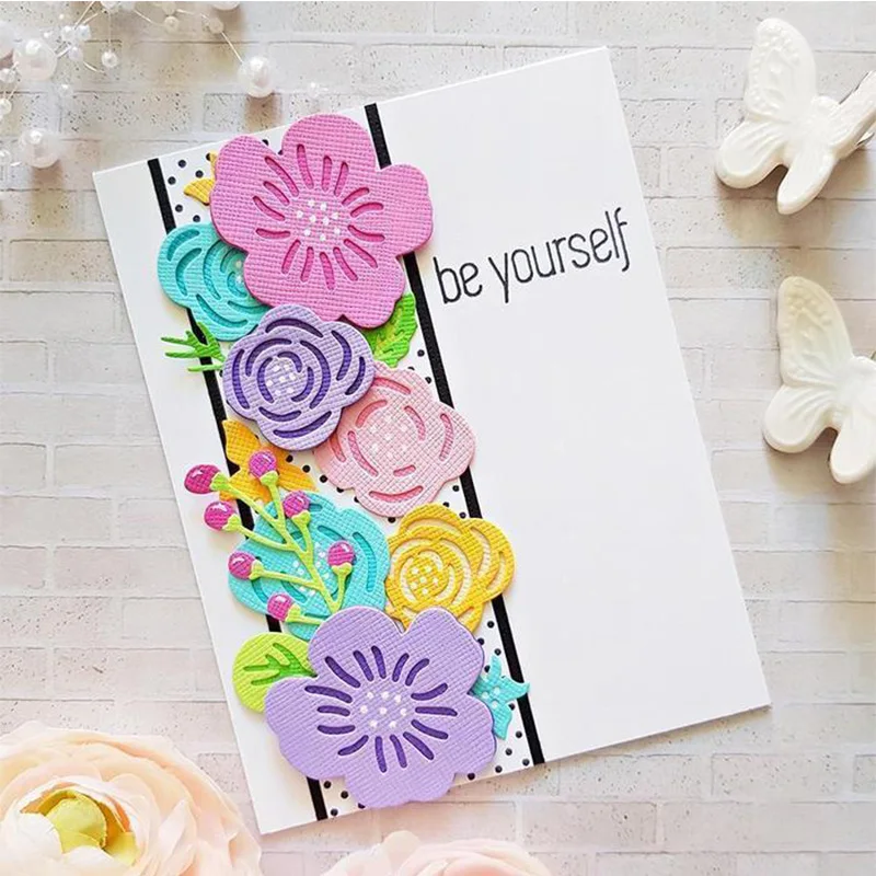 

2020 New Flowers Plants Metal Cutting Dies Scrapbooking For DIY Paper Embossing Decorative Stencil Card Craft Stamp Set