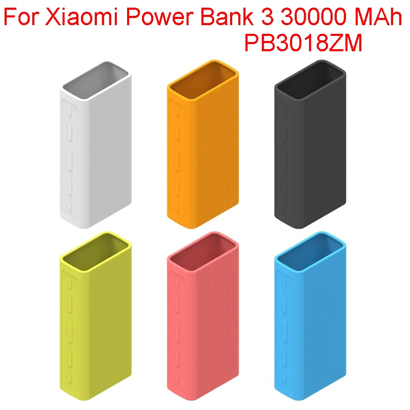 

Soft Silicone Power bank Case Cover for Xiaomi Power Bank 3 30000 MAh Rubber Skin Shell Sleeve Protector Cover PB3018ZM Case