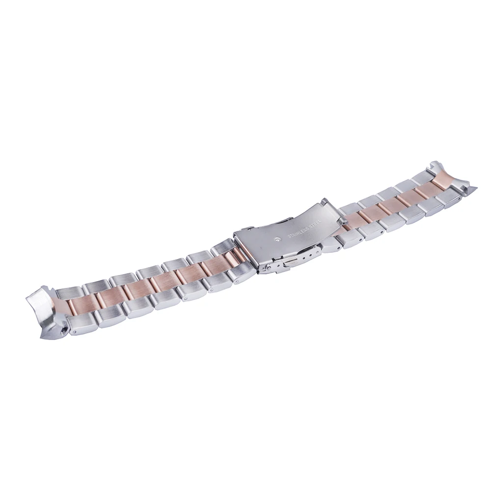CARLYWET 22mm High Quality Stainless Steel Wrist Watch band Replacement Metal Watchband Bracelet Double Push Clasp For Seiko