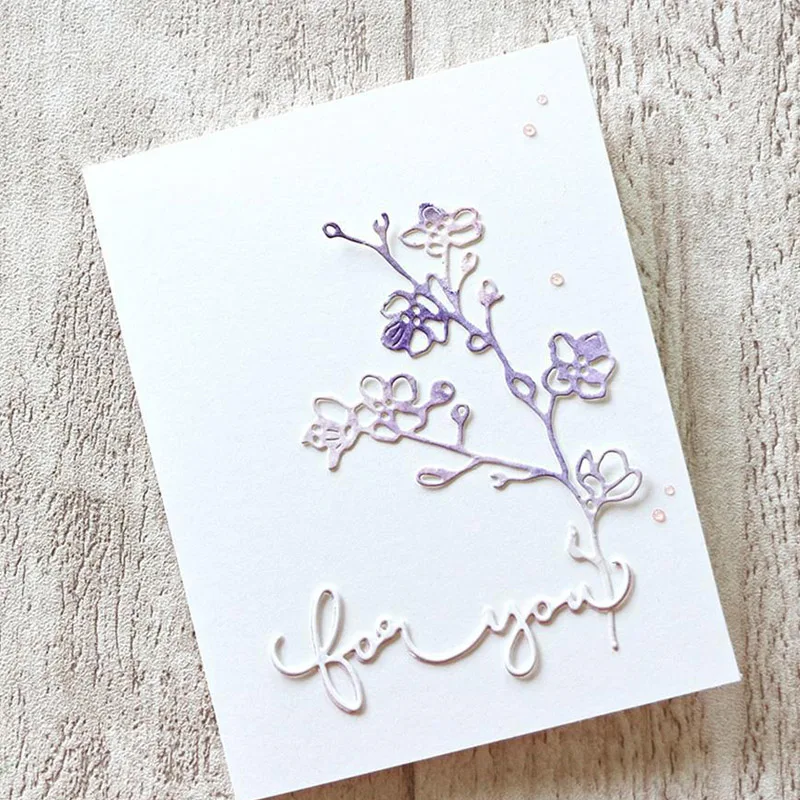 Campanula + Crocus Тюльпан высечки с цветком сливы для изготовления карт трафареты 4