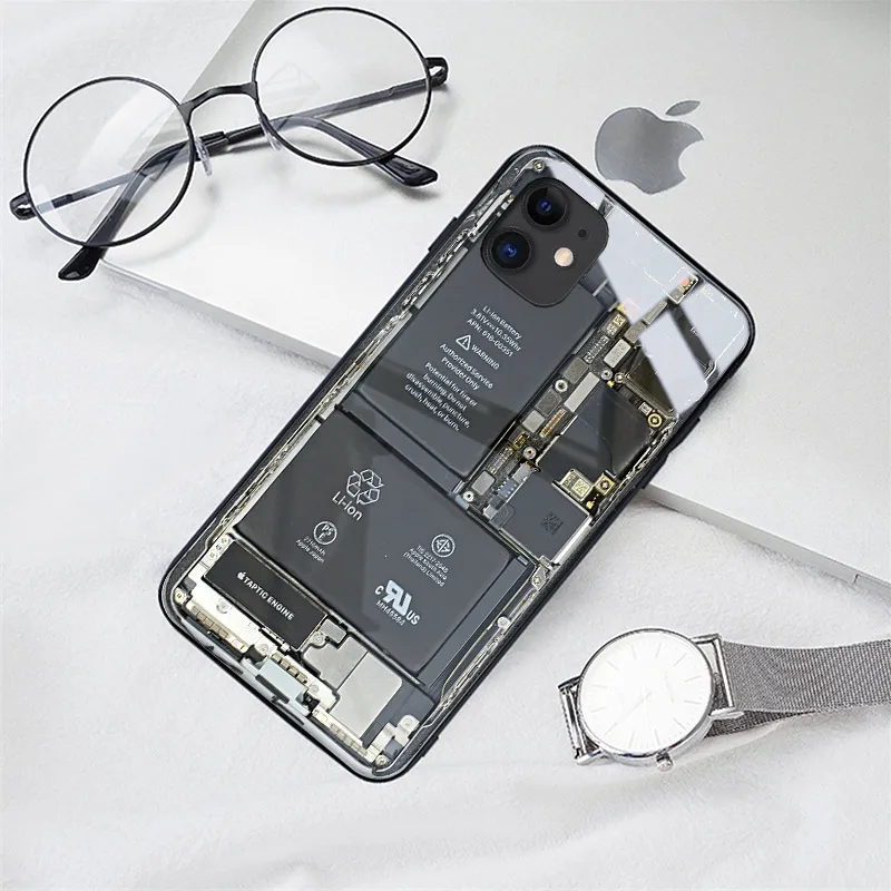 Чехол для телефона для iPhone 11 Pro Max, силиконовый чехол из закаленного стекла с рисунком звездного неба и небулы