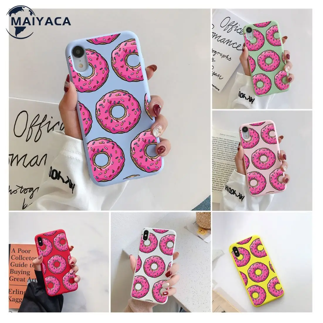 Factory Direct Luxury Donut Dessert Mobile Telephone Eight Colors Case For Iphone 11 Pro Max Cover 7 8 Plus X Xs Xr | Мобильные