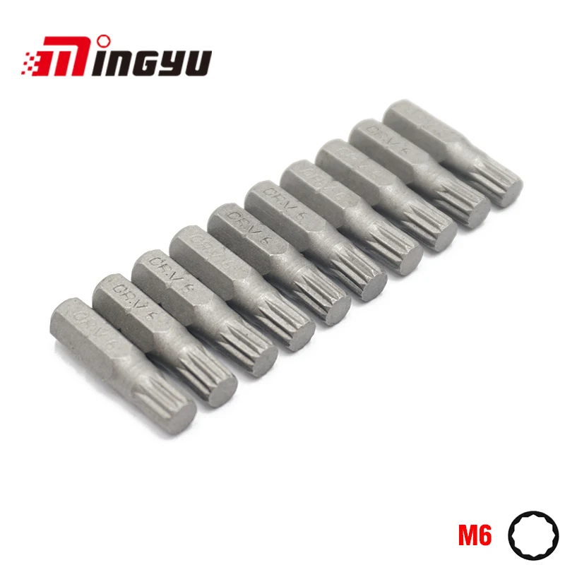10Pcs1425mmSplineM5M6M8ScrewdriverBitSetRepairTools