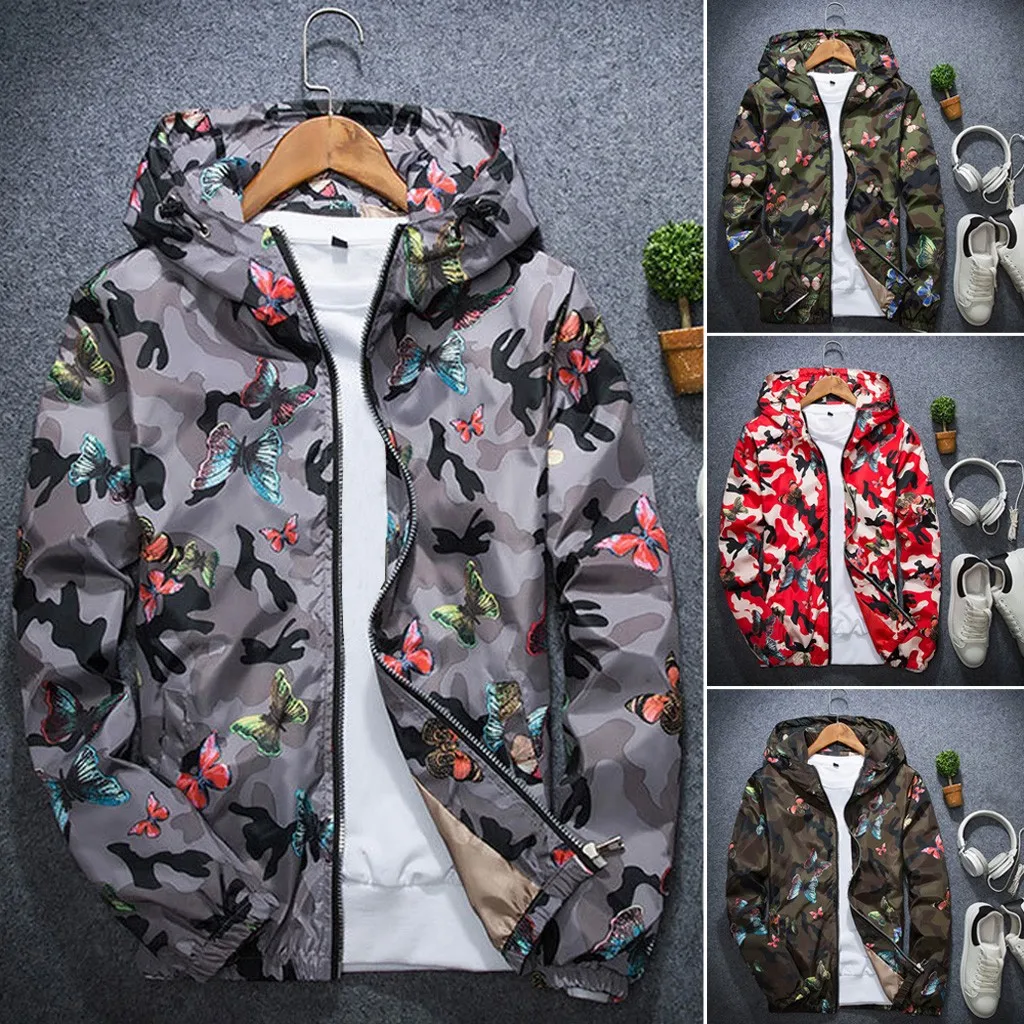 

Men Spring Autumn Winter Comfortble Camouflage Print Pullover Long Sleeve Durable Warm Hooded Sweatshirt Tops M0905