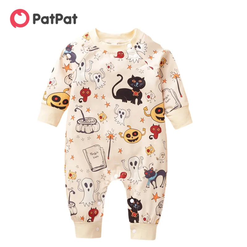 PatPat 2020 recién llegado bebé Halloween Bebé Unisex esqueleto Monos Festival ropa| | - AliExpress