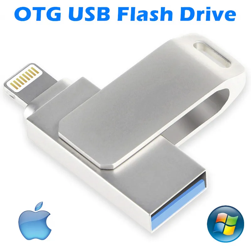 512gb usb stick Metal USB Flash Drive for ipad iphone 13 12 11 X 9 8 7 6 5s se OTG Pendrive 16gb 32gb 64gb 128gb memory stick for ios 256gb 512g usb flash memory USB Flash Drives