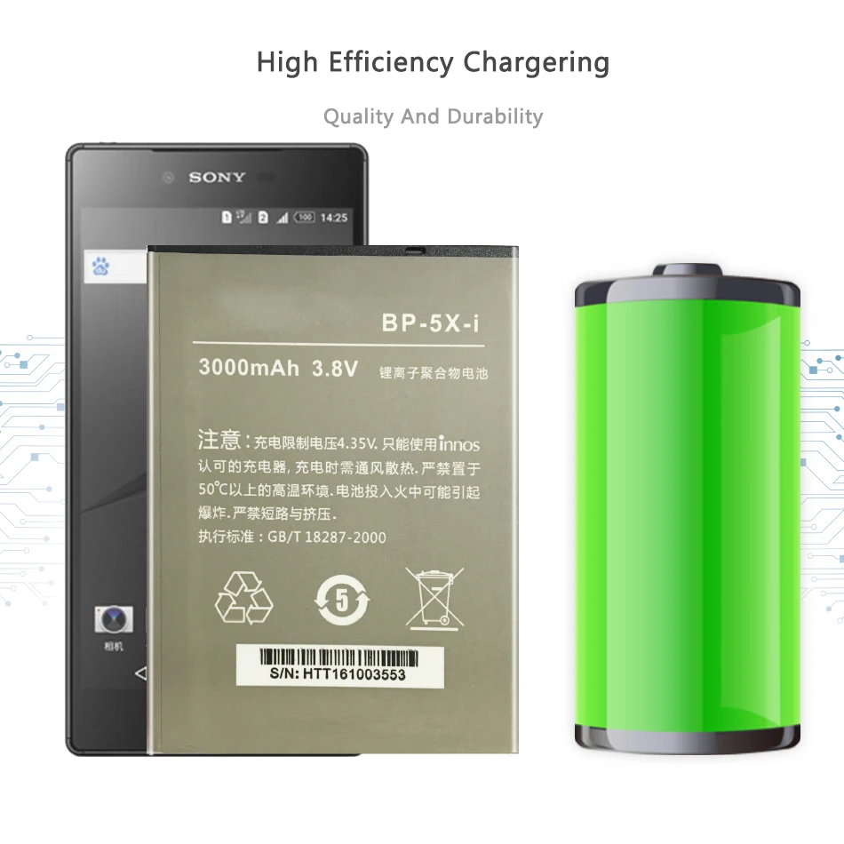 Новая батарея мобильного телефона для Highscreen батареи BP 5X I Boost 2 SE Pure F Innos D10 3000 мАч