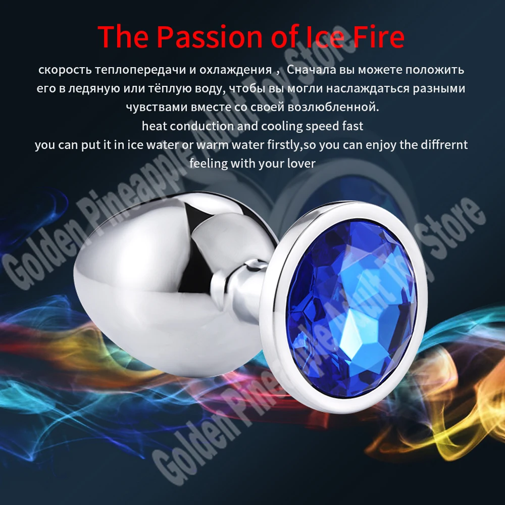 Anal Plug Metal Stainless Steel With Jewelry Colorful Crystal Anus Anal Bead Adults Sex Toys Women Adult Game