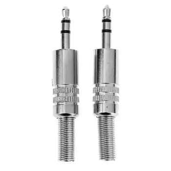 

2pcs 3.5mm 1/8in Stereo Male Audio TRS Plated Jack Plug Adapter Connectors for DIY Stereo Headset Earphone Connectors New