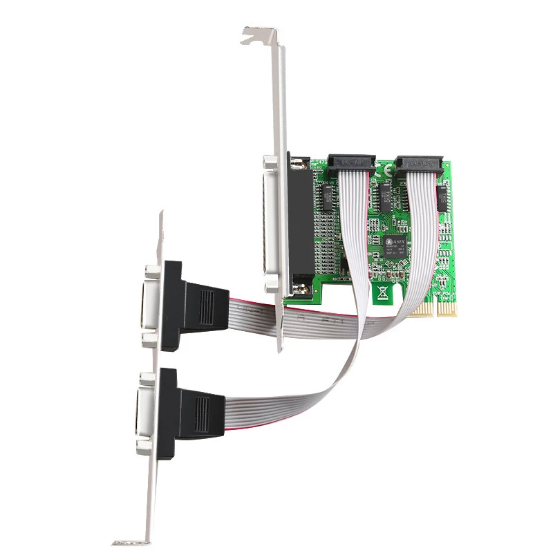 Адаптер PCI для платы расширения конвертер в двойной порт RS232 RS 232 Серийный s COM и DB25