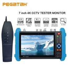 7 дюймов H.265 4K IP тестер SDI IP TVI CVI AHD CCTV камеры тестер поддержка TDR измеритель оптической мощности HDMI безопасности Камера тестер Системы