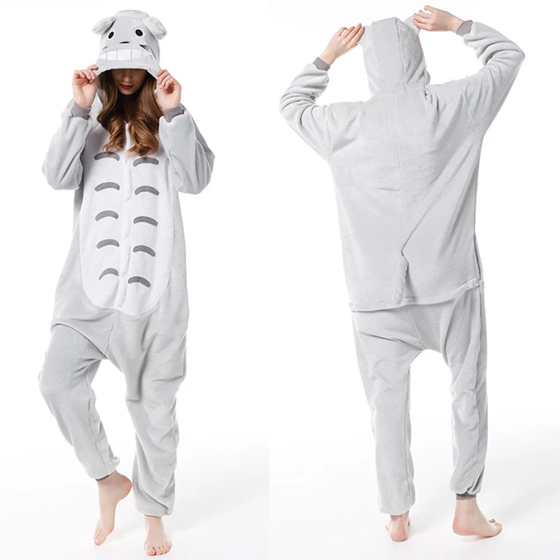 Adult Onesies Halloween Christmas Animal Cosplay Costume One Piece Pajamas Homewear Sleepwear Jumpsuit 