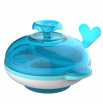 

Anti-slip Kids Bowl Heat Preservation Bowl Suction Cup Bowls Baby Feeding Bowl (Blue）