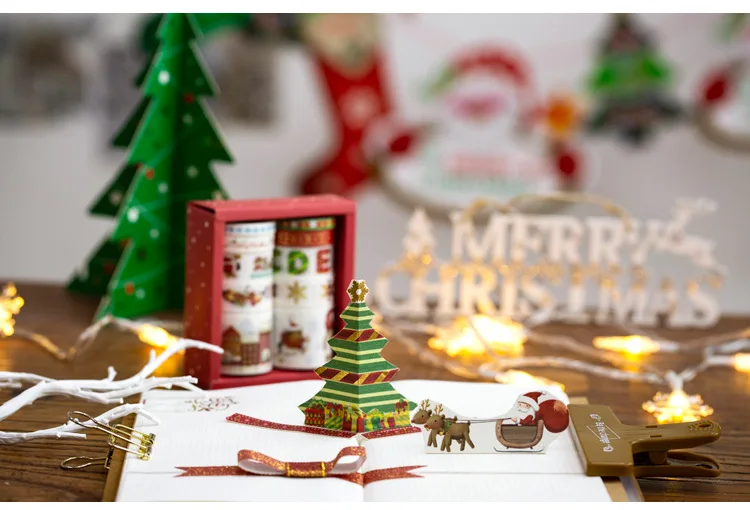 10pcs/lot Washi Masking Tapes Christmas Decorative Adhesive Scrapbooking DIY Paper Japanese Stickers