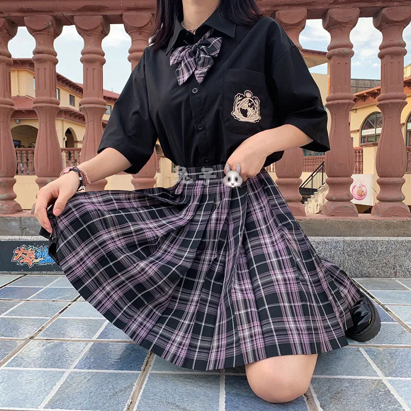 Waist Pleated Skirts Plaid Skirts 