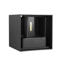 Регулируемый 6 Вт 12 Вт светодиодный настенный светильник IP65 водонепроницаемый наружный алюминиевый настенный светильник поверхностного монтажа светодиодный светильник для сада и крыльца