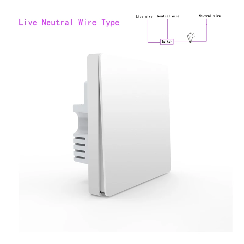 Умный переключатель Aqara, светильник с дистанционным управлением, ZiGBee, wifi, беспроводной ключ, настенный провод, нулевая линия, пожарный провод, переключатель, умный дом, работа - Color: Live Neutral Type 1