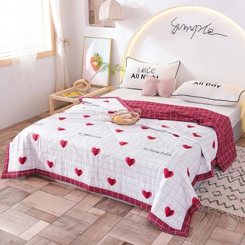 

Summer Thin Air-conditioning Quilt Soft Breathable Bedding Cover Blanket Soft Skin-friendly Cozy Home Textiles Quilt