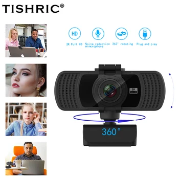 

Tishric PC-C6 Web Cam 2K HD Webcam 1080P 4 Million Pixels Web Camera For Computer Peripherals/with microphone Webcam Autofocus