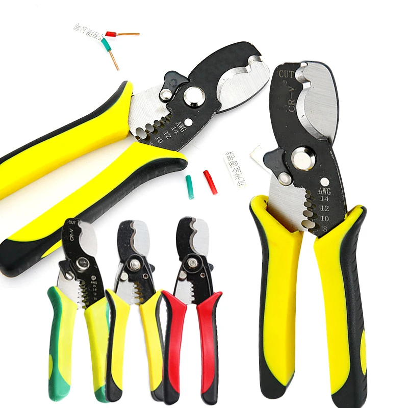 

1PC Automatic Wire Stripper Pliers Cable Stripping Cutter Crimper Crimping Tools Multifunction Fit 8/12/14/16 AWG Wire Pliers