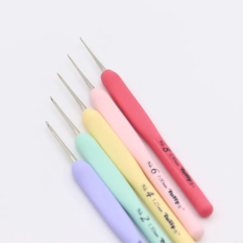 Japan Tulip Crochet Hook Colorful Resin Handle Knitting Needles Original  Lace Crochet Authentic Diy Tools Imported From Japan