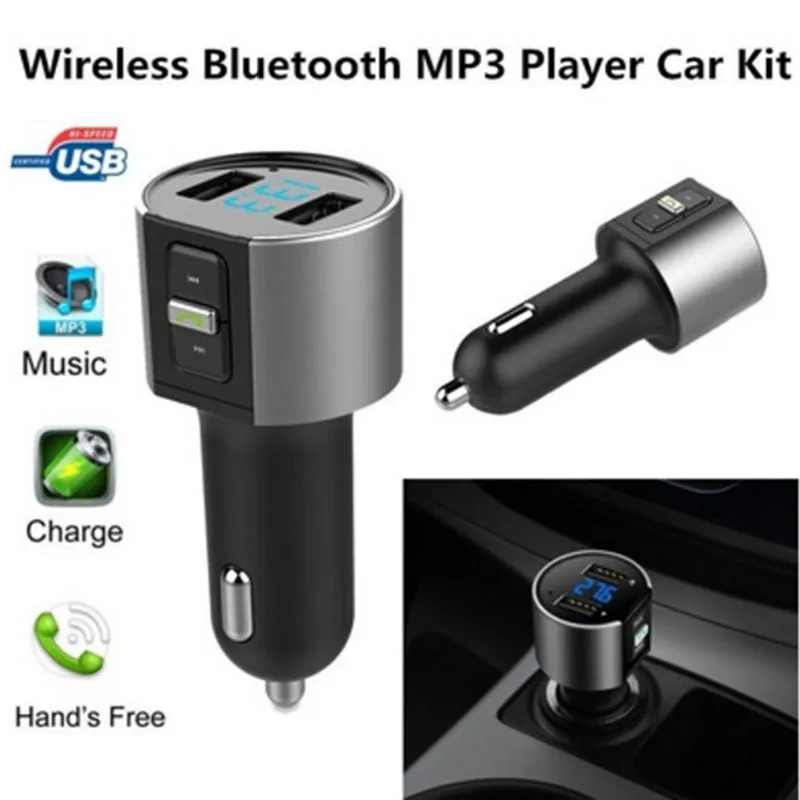 Handfree MP3 плеер Bluetooth автомобильный комплект Handsfree Авто USB зарядное устройство fm-передатчик Радио Беспроводной простой в использовании