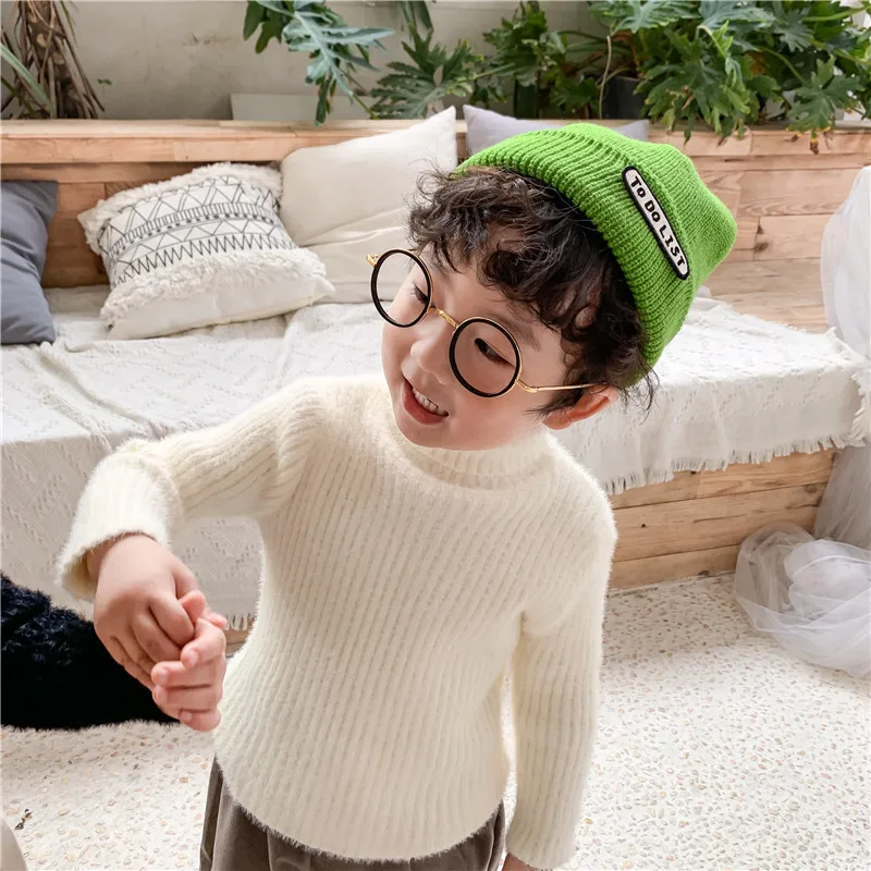 pic Вязаный свитер для девочек, Модный Зимний пуловер для девочек 1-6 лет - Цвет: pic