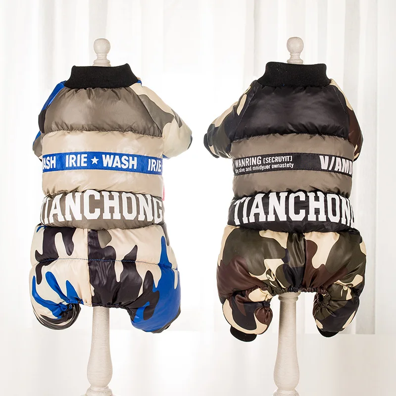 Winter Warm  Pet Dog Clothes Dog Coat Jacket Waterproof Puppy Hoodies For French Bulldog Chihuahua Small Medium Dogs Yorkie