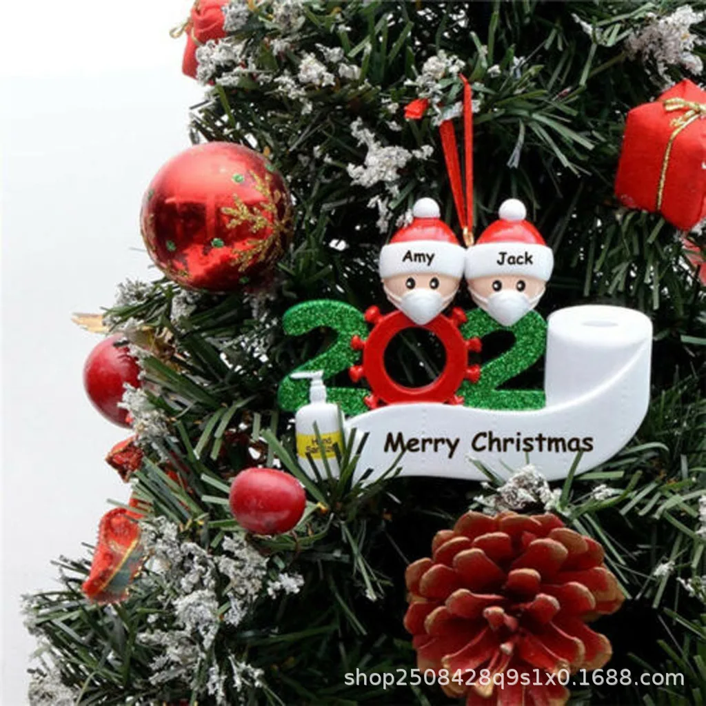 

Christmas Decoration Gift Santa Claus wearing a resin mask Personalized Christmas tree decoration All series home decore