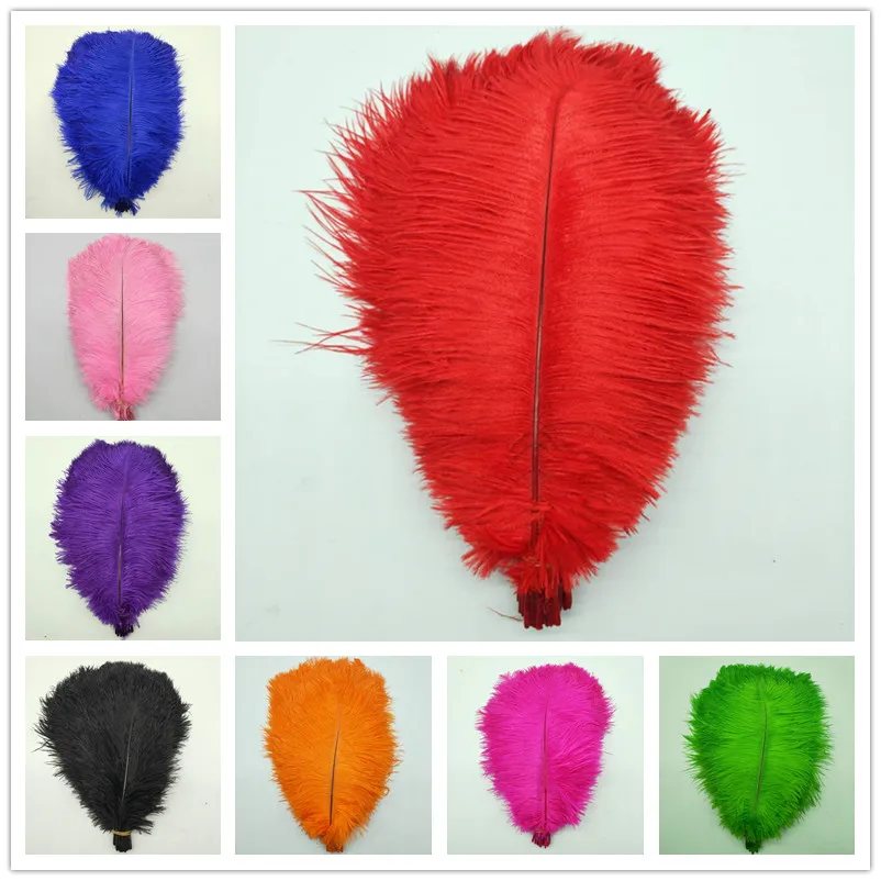 

50pcs/lot Color Ostrich Feather Carnival 12-14 Inch 30-35cm Jewelry Wedding Party Supplies Feathers for Crafts