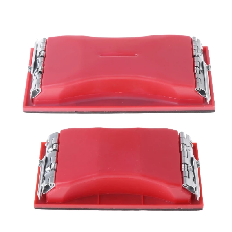 New Style FashionRectangle Paper Grit Sandpaper Holder Hand Sander Red Black Small/Large