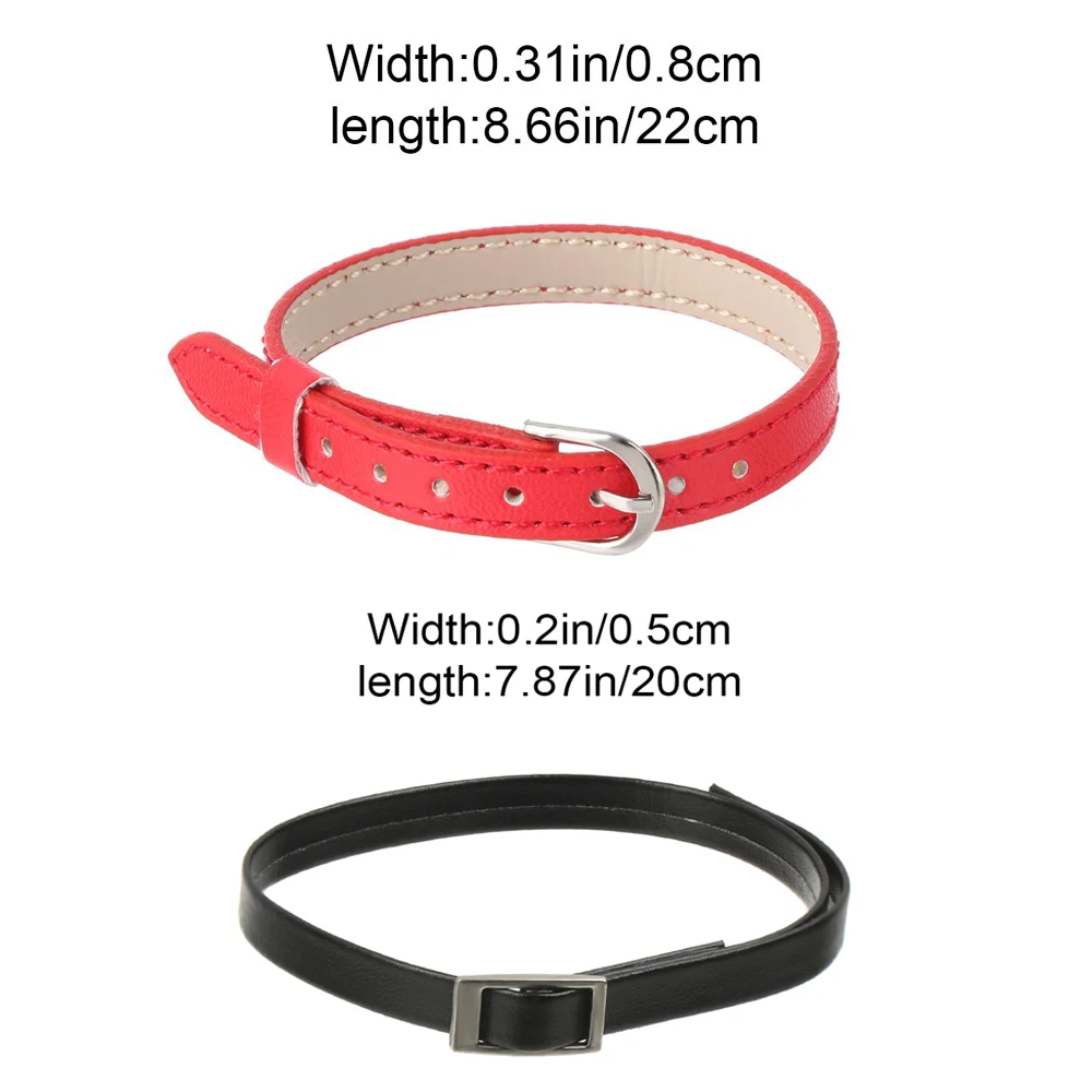 Mini Doll Waist Belt for Bjd Doll Clothes Bag Artificial Leather Belt Handmade DIY Accessories Long 20cm Width 5/8mm doll accessories doll clothes accessories