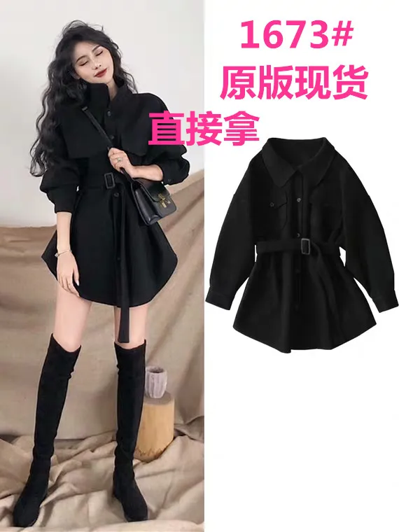 

Very small early autumn fairy France brim show thin net red little short people accept waist cloth coat cape coat