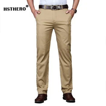 

Summer Office Suit Pants for Men Light Easy Dry Men's Trousers Classic Male Casual Black Long Pants Hot Sale pantalones hombre