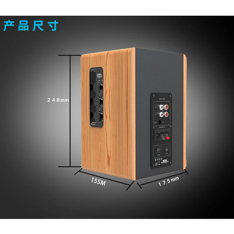 80W High-power Bluetooth Speaker HiFi Fever Computer Speaker Home Theater Bookshelf Audio Support USB/optical/audio Interface