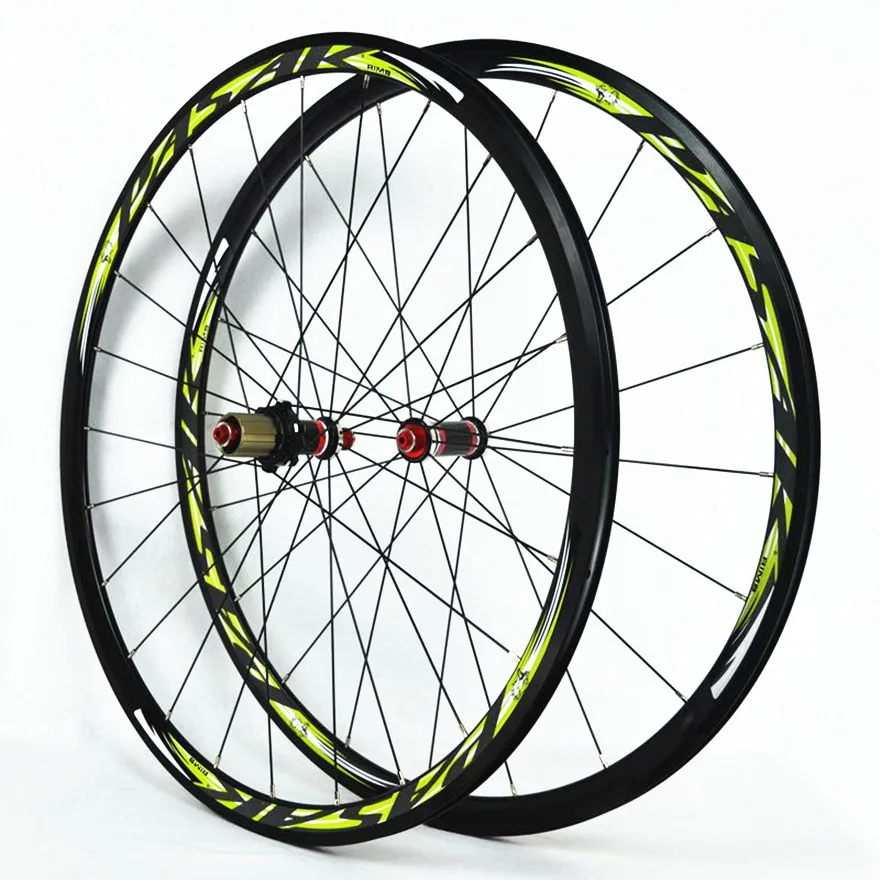 Road Bike 700C Bicycle Carbon Fiber Hub V/C Brake Wheels Straight Pull 30MM Rim Aluminum Alloy Wheelset
