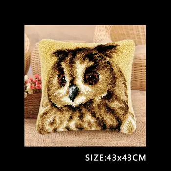 

Embroidery Kits Latch Hook 37/43/50 cm Animal Latch Hook Cushion Carpet Pillow Cover Foamiran For Needlework Embroidery Smyrna