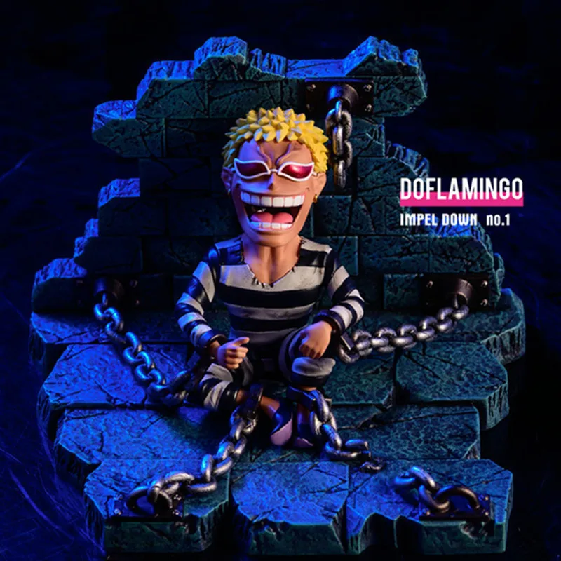 Аниме ONE PIECE Impel Down Donquixote Doflamingo тюремный образ газета Смола экшн-фигурка