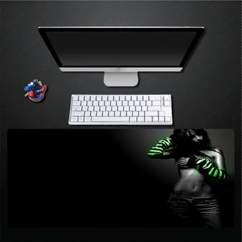 

Fantasy Sexy Beauty Black Lock Edge Large Size Thickening 400X900 Mouse Pad Computer Game Speed Mouse Pad Keyboard Pad
