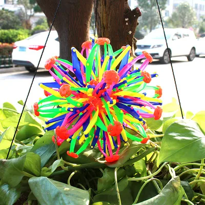 Наружная игрушка для детей, волшебный телескопический мяч, пластиковая игра, ручная захватывающая игрушка, цветной цветок, усаживающийся шар - Цвет: Big Size