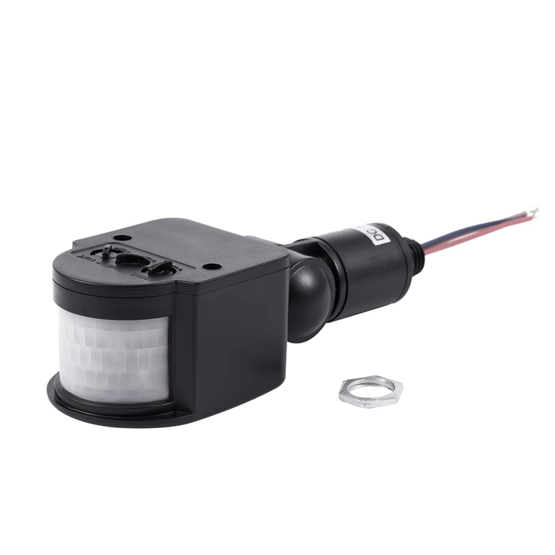 Горячий-Открытый 12V DC Автоматический инфракрасный PIR датчик движения переключатель светодиодный светильник, черный