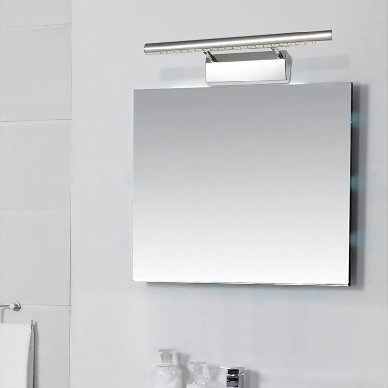 40CM 5W 55CM 7W LED Wall Lamp Mirror Light Modern Cosmetic Stainless Steel Wall Lamp Bedroom Bathroom Makeup Mirror Front Light kitchen wall lights