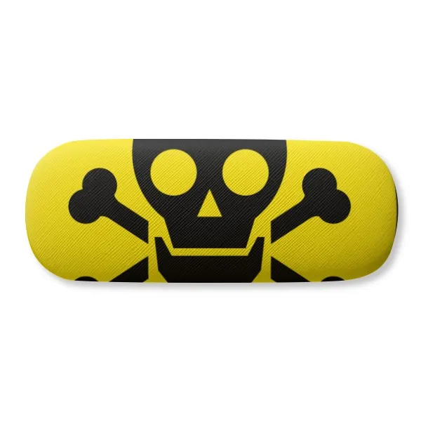 

Danger Chemical Toxic skull Symbol Glasses Case Eyeglasses Clam Shell Holder Storage Box