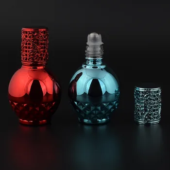 

13ML Empty Cosmetic storage Bottle Travel Makeup Essential Oil organizer roller Ball 3D Pattern Mini Perfume Refillable Bottles