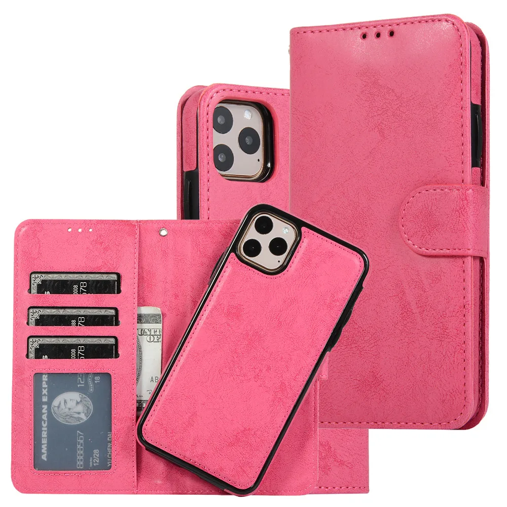 iphone 12 pro max phone case Wallet Flip Case For iPhone 13 12 Mini 11 Pro XS Max XR X 8 7 6 6s 5 5s SE 2020 Plus Leather Magnetic Etui Detachable Card Cover iphone 12 pro max wallet case