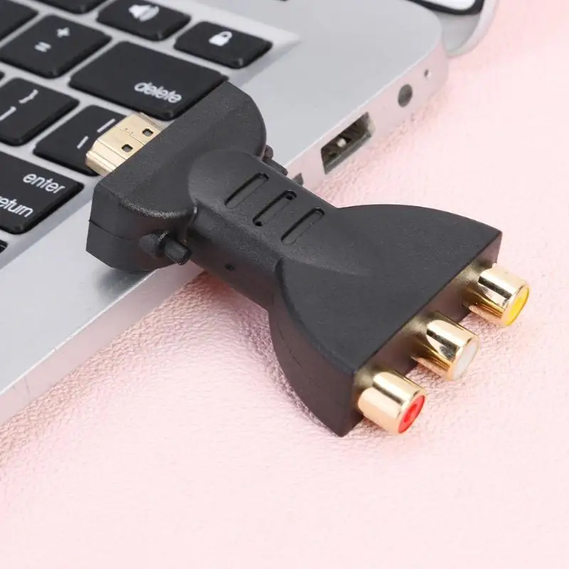 HDMI к 3 RCA папа женскому AV Scaler адаптер HD видео композитный конвертер коробка