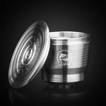 

ICafilas Stainless Steel Refillable Reusable Coffee Capsule Strainer Coffee Pod Filters for Nespresso Coffee Filters